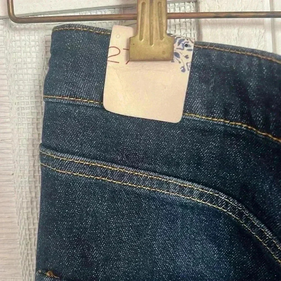 NWT x Anthropologie Pilcro The Split Straight Jeans in Denim Dark sz 27 - Picture 9 of 9